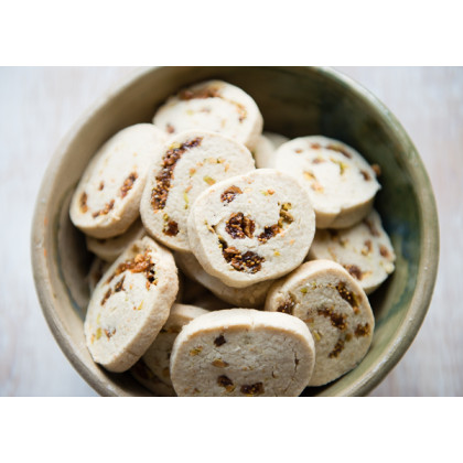 Pistachio Fig Pinwheel Cookies