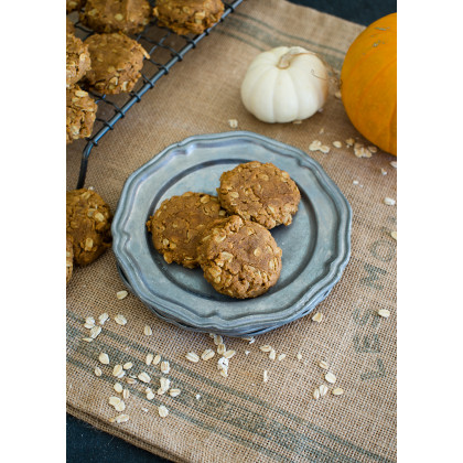 Pumpkin Oatmeal Molasses Cookies