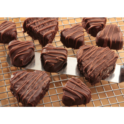 Double Chocolate Frosted Brownie Hearts