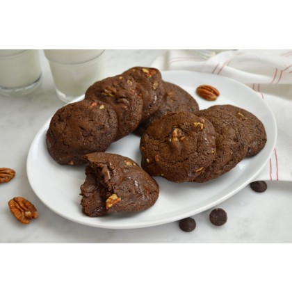 Double Chocolate Spiced Pecan Cookies