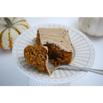 Maple Pumpkin Cake with Spiced Rum Frosting