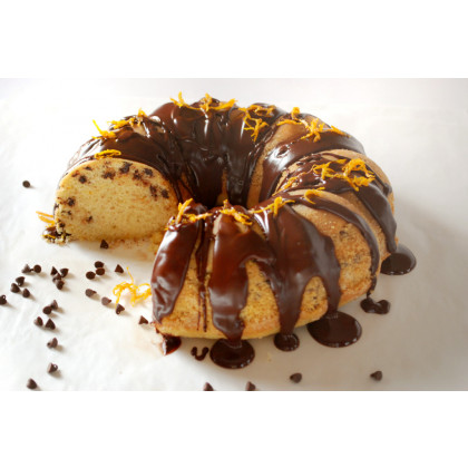 Orange Cake with Orange Ganache or Dark Chocolate Glaze