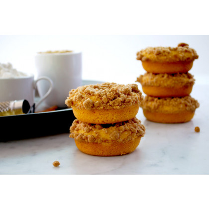 Pumpkin Donuts with Streusel Topping