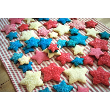 Red, White & Blue Sugar Cookie Stars